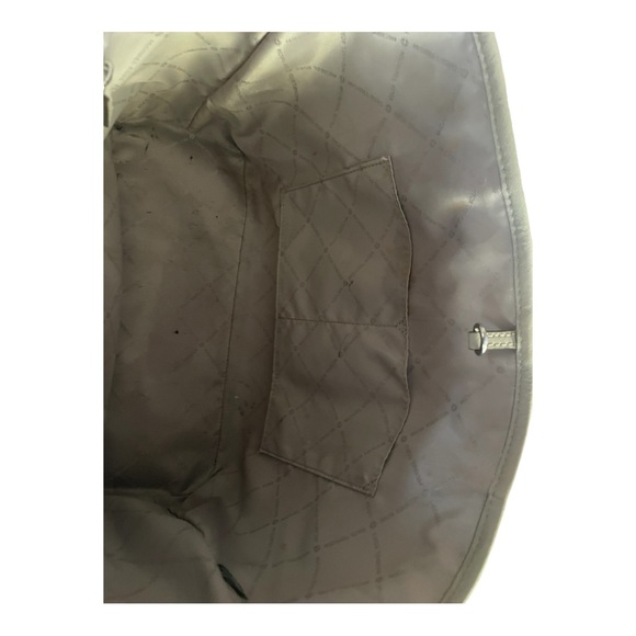 Michael Kors Morgan Large Tote Gray with Center Stripe Dark Gray White Gorgeous - Picture 12 of 13